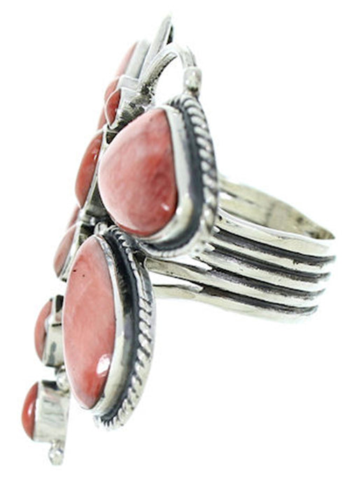 Large Statement Red Oyster Shell Dragonfly Ring Size 7-3/4 PS72680